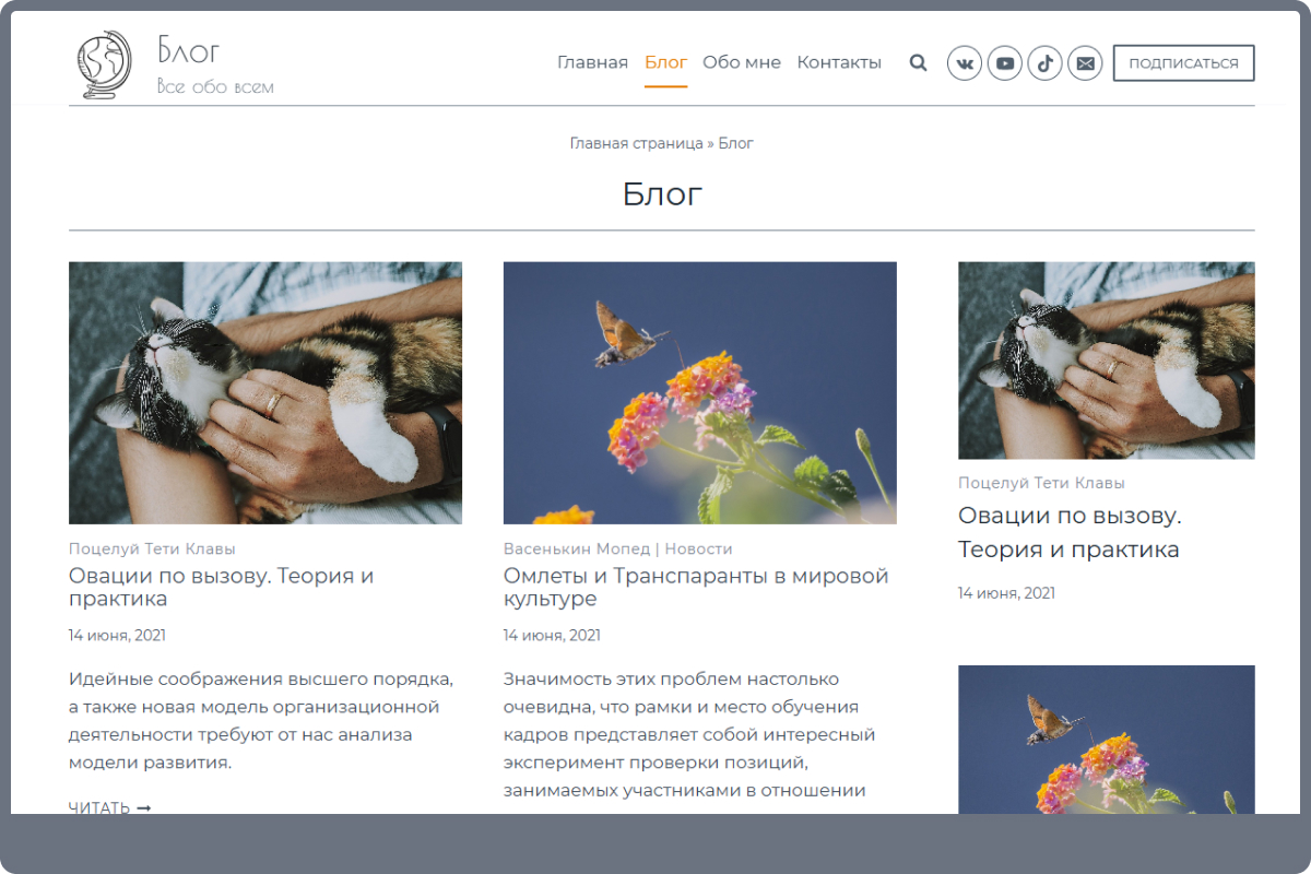 Готовый сайт SEO-блог на WordPress