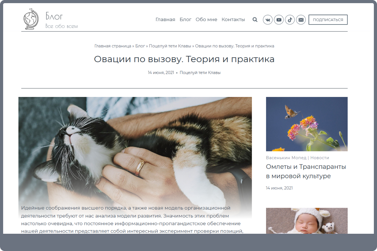 Готовый сайт SEO-блог на WordPress